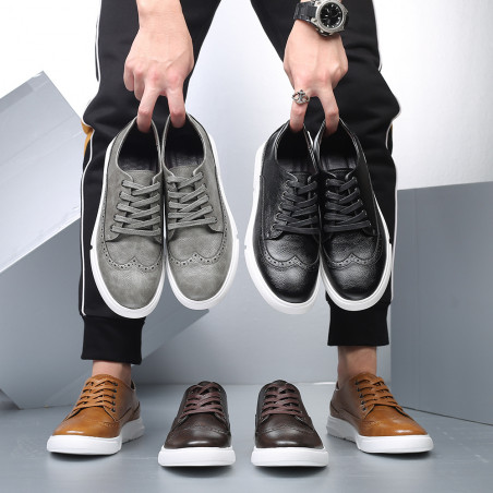 Chaussures décontractées grande taille pour hommes à lacets Brock Retro Single Shoes