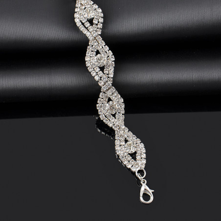 Bracelet en cristal et diamant flash  en vente sur rosadestock