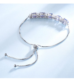 Bracelets pierres précieuses topaze bleue en vente sur rosadestock