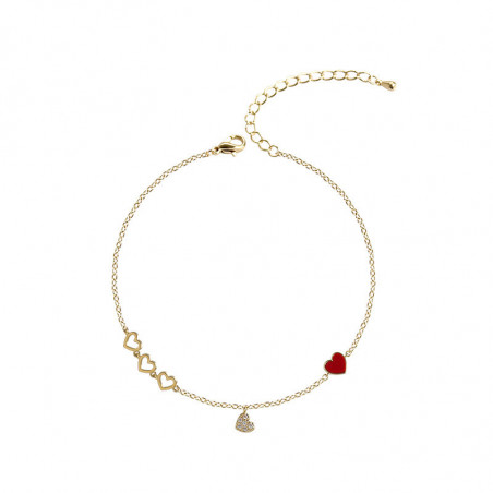 Bracelet plaqué or avec des cœurs en vente sur rosadestock