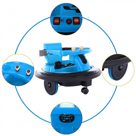 Auto-tamponneuse à chevaucher, voiture à chevaucher amusante électrique pour enfants pour 360 Spin Powered