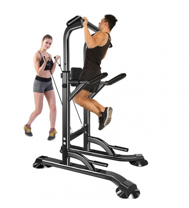 Dip Station Barre de traction Power Tower Pulls Push Home Gym Fitness Core
