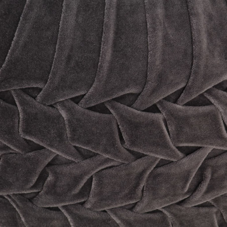 Pouf en coton velours Design de blouse de laboratoire 40 x 30 cm Anthracite