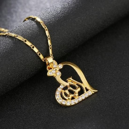 Pendentif cœur arabe collier d’or en vente sur rosadestock