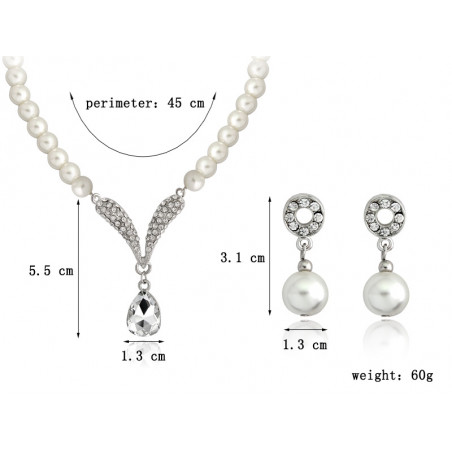 Ensemble bijoux perles et diamants en vente sur rosadestock