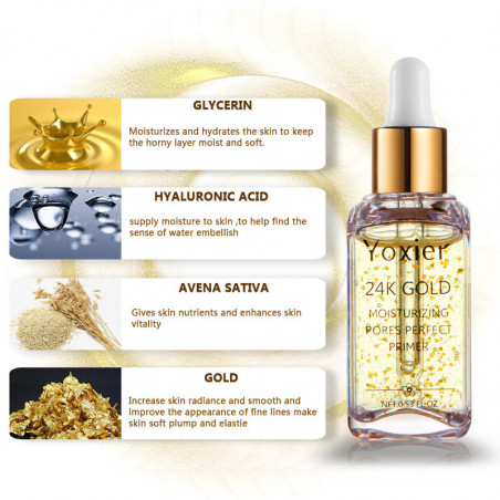 Primer Makeup Primer 24K Gold Hyaluronic Acid Essence