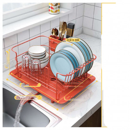 Rack à vaisselle en acier inoxydable Drain Rack Dish Rack Étagère de cuisine