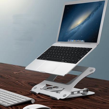 Support d'ordinateur portable en alliage d'aluminium de bureau pliant la base de stockage portable peut soulever le radiateur