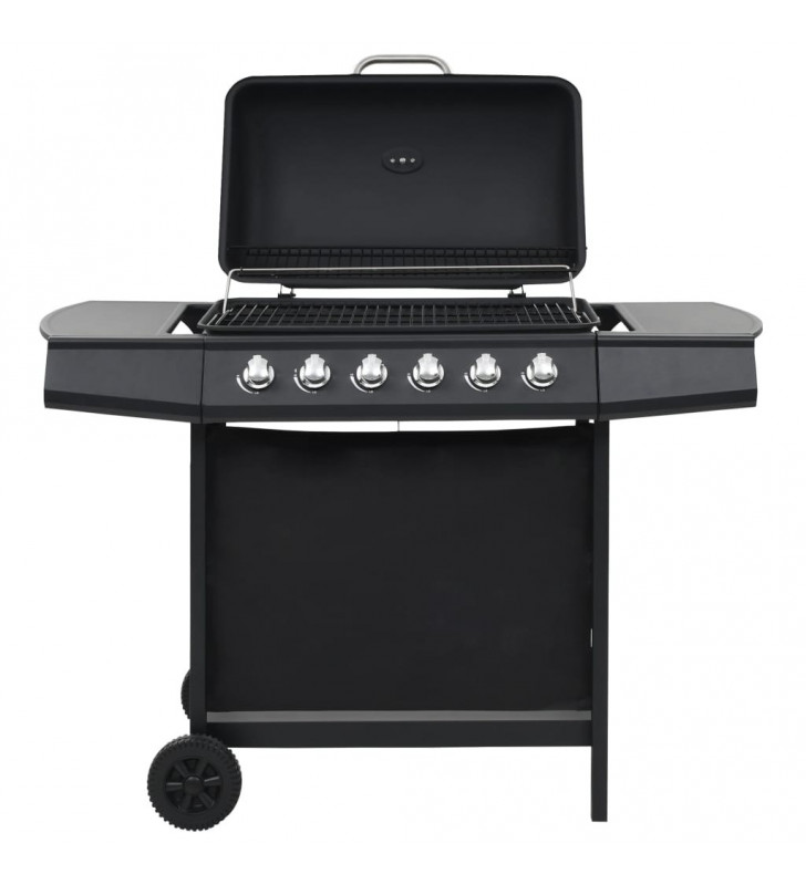 Barbecue à gaz avec 6 zones de cuisson Black Steel