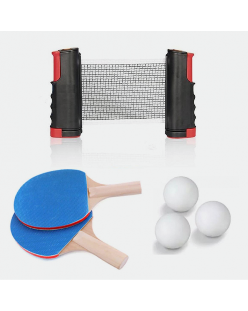 Ensemble de raquettes de tennis de table portable, étui rigide