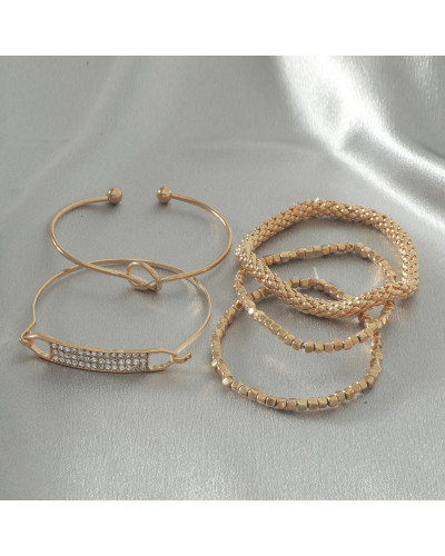 Géométrique Creux Bracelet Ins Style Creative Set Bijoux