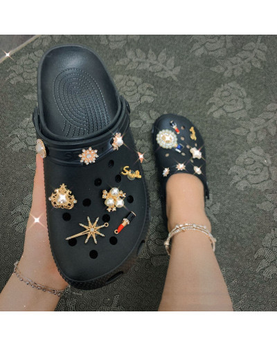 Trou Chaussures Baotou Sandales Femmes Talon Compensé Plate-Forme de Chaussures