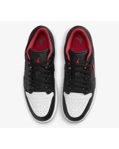 Nike Air Jordan 1 Low Black/Fire Red-White Toe