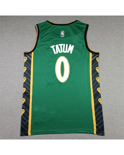 Jayson Tatum Celtics 0 Maillot vert Fast Break Fastbreak 2022-23 City Edition