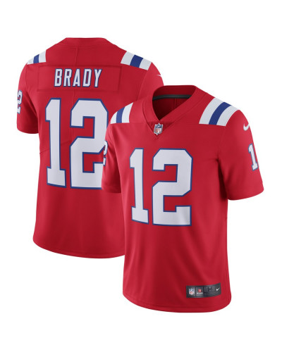 New England Patriots Tom Brady Official Nike Red Elite Adult Alternate C Patch NFL Jersey