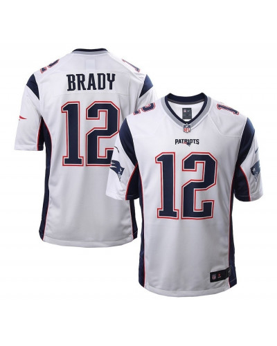 New England Patriots Tom Brady Official Nike White Limited Adult Road NFL Jerse