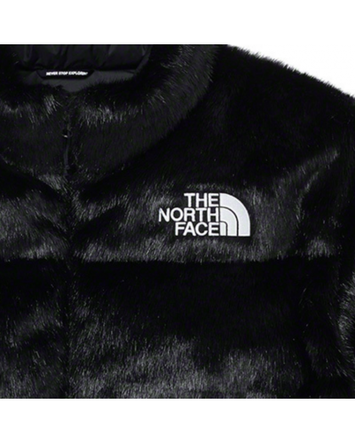 Supreme The North Face Faux Fur Nuptse Jacket Black