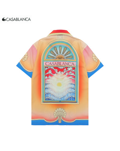 Casablanca Lucid Dreams Short Sleeve Silk Shirt Multicolor