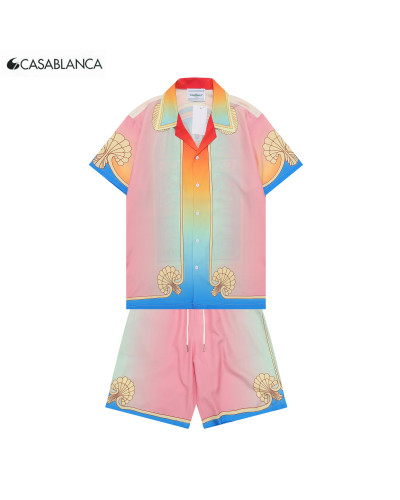 Casablanca Lucid Dreams Short Sleeve Silk Shirt Multicolor