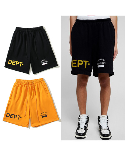 Gallery Dept. - G.I. Wide-Leg Logo-Print Loopback Coton-Jersey Shorts
