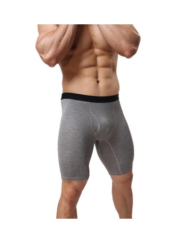 Boxer pour hommes Allongé Anti-usure Jambe Coton Sports 5  Fitness Track And Field