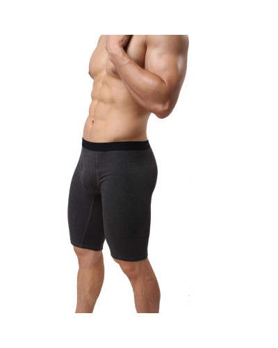 Boxer pour hommes Allongé Anti-usure Jambe Coton Sports 5  Fitness Track And Field