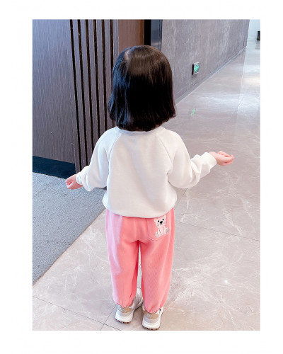 Pantalon de jogging en coton pour petites filles