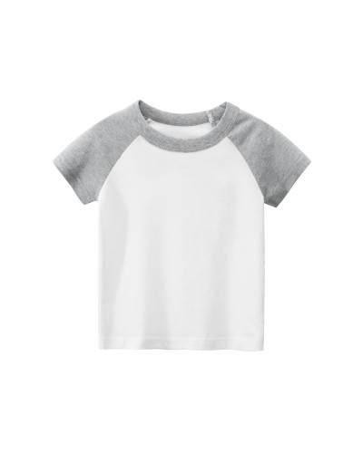 T-shirt à manches courtes pour enfants Chemise publicitaire de couleur unie