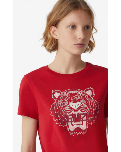 Kenzo T-shirt Tigre Cerise Femme