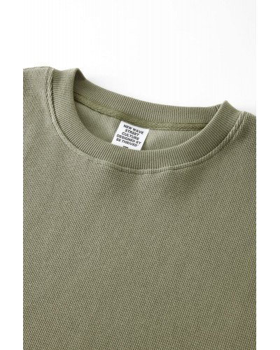 Sweat-shirt relaxe unisexe Gaufre texturée couleur unie