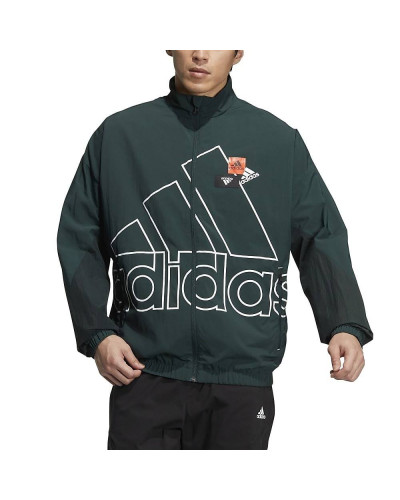 Homme adidas Sports Logo Stand Collar Woven Jacket