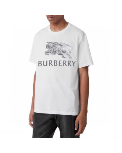Burberry Logo Print Cotton Oversized T-Shirt