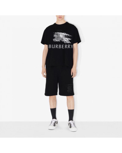 Burberry Logo Print Cotton Oversized T-Shirt