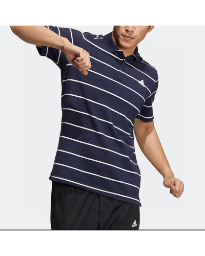 Polo Adidas Fi Stripe Small Label Athleisure Casual Sports à manches courtes
