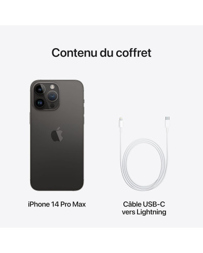 Apple pack iPhone 14 pro max 128go 5G coque  silicone inclus