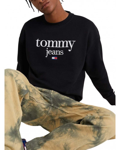 Sweat Tommy Jeans Rég Modern Noire Homme