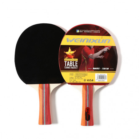 Raquette de ping-pong à double raquette horizontale en caoutchouc inversé